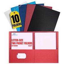 2 Pocket Folders, Two-Pocket Folder with Pockets, Presentation Folders, Lette...