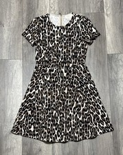 Kate Spade New York Women’s Dress Size 2 Leopard Print Short Sleeve Stretch
