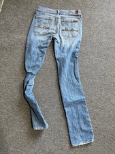 7 For All Mankind pants Women 27 Skinny Low Rise Blue Solid