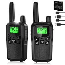 Walkie Talkies Long Range Rechargeable 22 Channel Noise Reduction 2Pcs Adult Use