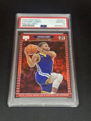 PSA 10 Leaf 2024 NSCC Pro Set Stephen Curry #PSB-71 Red Prismatic 4 out of 5