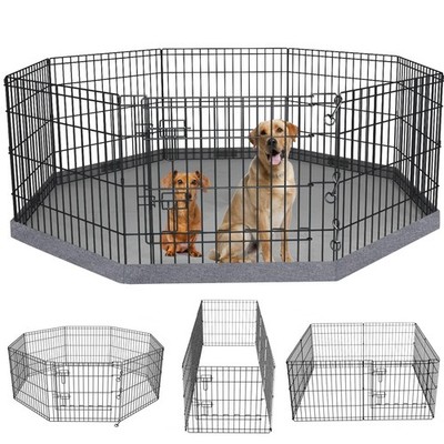 Foldable Metal Dog Exercise Pen/Pet Puppy Playpen Kennels Yard Fence Indoor/O...
