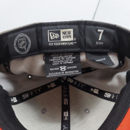 Philadelphia Flyers Embroidered 3D New Era 59fifty Fitted 7 Hat Gray & Orange - Picture 13 of 17