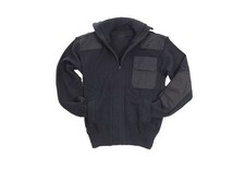Strickjacke Feuerwehr mit Schulter-/Armbesatz mit Schulterklappen marine
