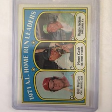 1972 Topps #90 Reggie Jackson HR Leaders Hof