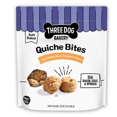Soft Baked Dog Treats with Egg Bacon Cheese and Spinach Flavor Quiche Bites 25