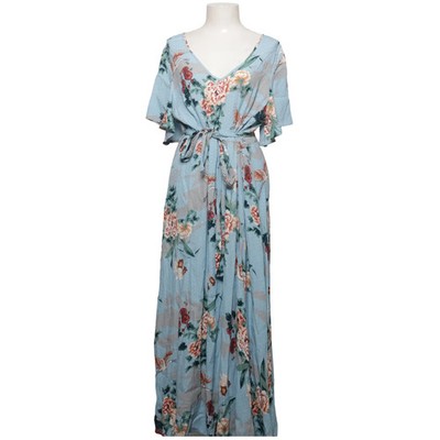 Zizzi, Maxikleid, Größe: S, M56044A, Blau/Mehrfarbig, Viskose, Blumen #Auz