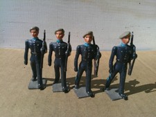 infantry soldiers marching lot of 4, well painted 54mm metal, c5