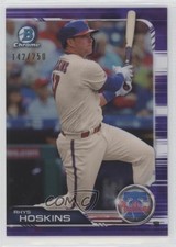 2019 Bowman Chrome Purple Refractor 142/250 Rhys Hoskins #61 11pj