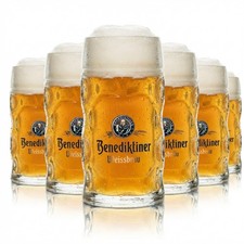 6x Benediktiner Weissbr&auml;u Bier Glas 0,3l Krug Isar Seidel Henkel Gl&auml;ser Kr&uuml;ge
