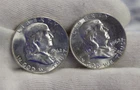 (2) 1962 US Franklin Halves 50c Nice Uncs.