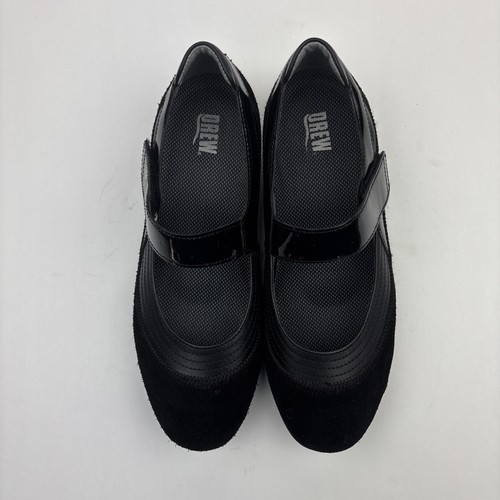 Drew Genoa Mary Jane Comfort Shoes Black Suede w/Patent Leather Women's 8.5 M - Picture 17 of 23