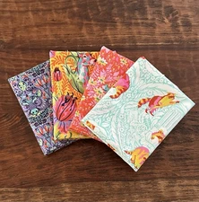 4 Fat Quarters Bundle Free Spirit Tula Pink "Tiny Beasts" Raccoon Hedgehog Deer