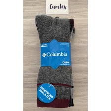 Columbia Men's 4 Pack Crew Socks Reinforced Heel & Toe Size 6-12 New