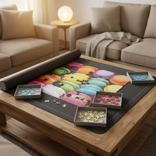 Ultimate Puzzle Keeper Set - 46  x 26  Mat with Non-Slip Base  Sorting Trays