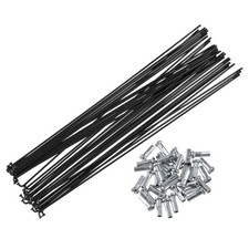 36 Pcs Bicycle Steel Spokes 14G with Nipples 250mm Length