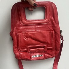 Mimco Red Leather Handbag Soft Supple Cross Body