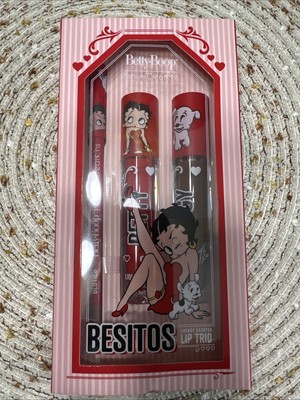 Betty Boop Beauty Creations Lip Set Limited Edition Liquid Lipstick Gloss Liner