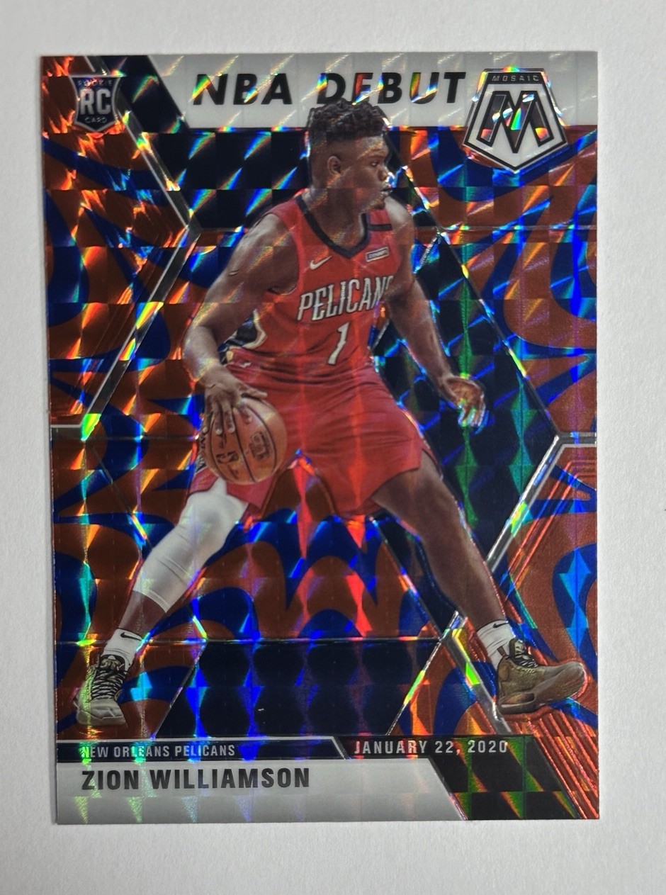2019-20 Panini Mosaic Blue Reactive Zion Williamson Rookie RC #269