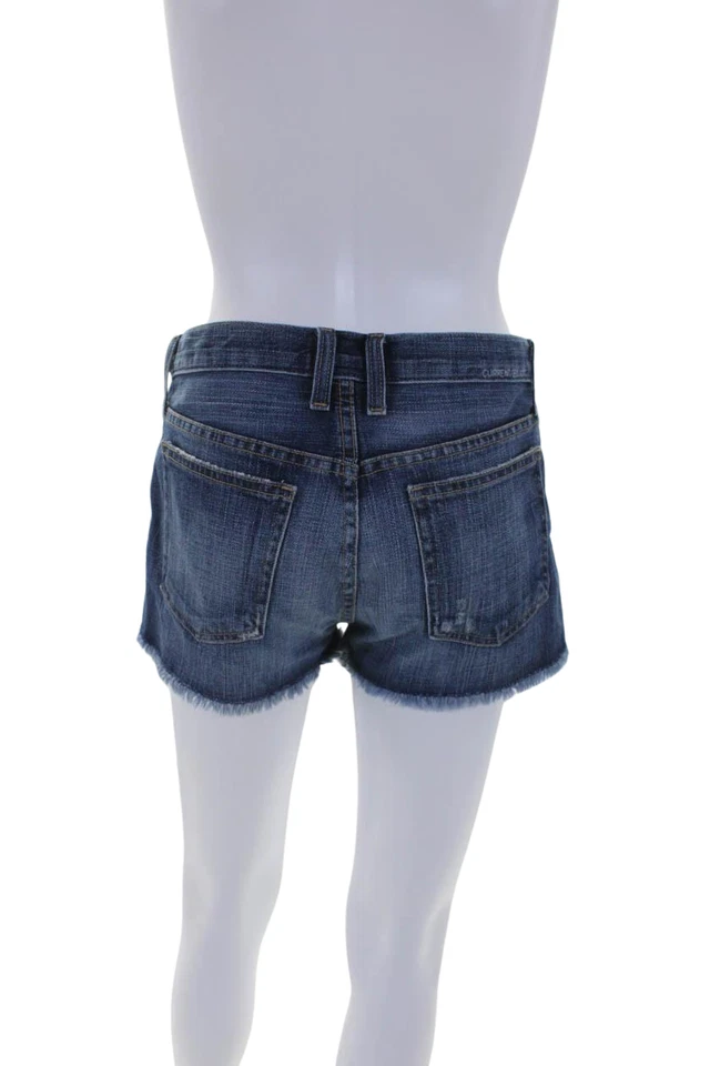 Pantalones cortos vaqueros de tiro bajo Current/Elliott para mujer azul talla 25 Foto 3 de 4