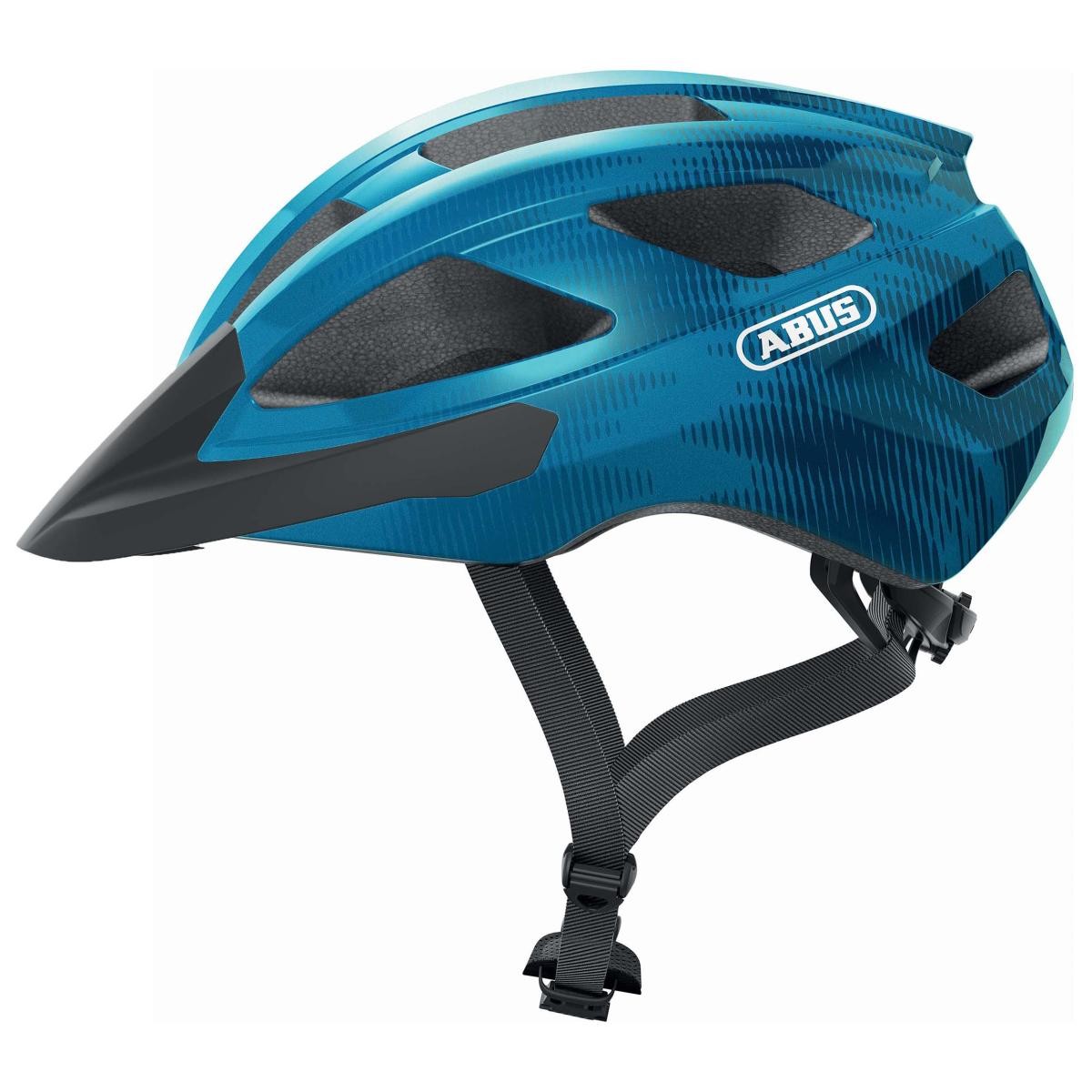 Casque vélo ABUS Macator bleu acier 52-58cm pour trajets urbains