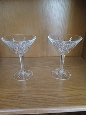 Two (2) Waterford Crystal Lismore Vintage "Christmas 1999" Martini, set of 2