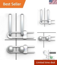 Adjustable Baby Proofing Cabinet Locks - Pack of 2 with Double Safety Features