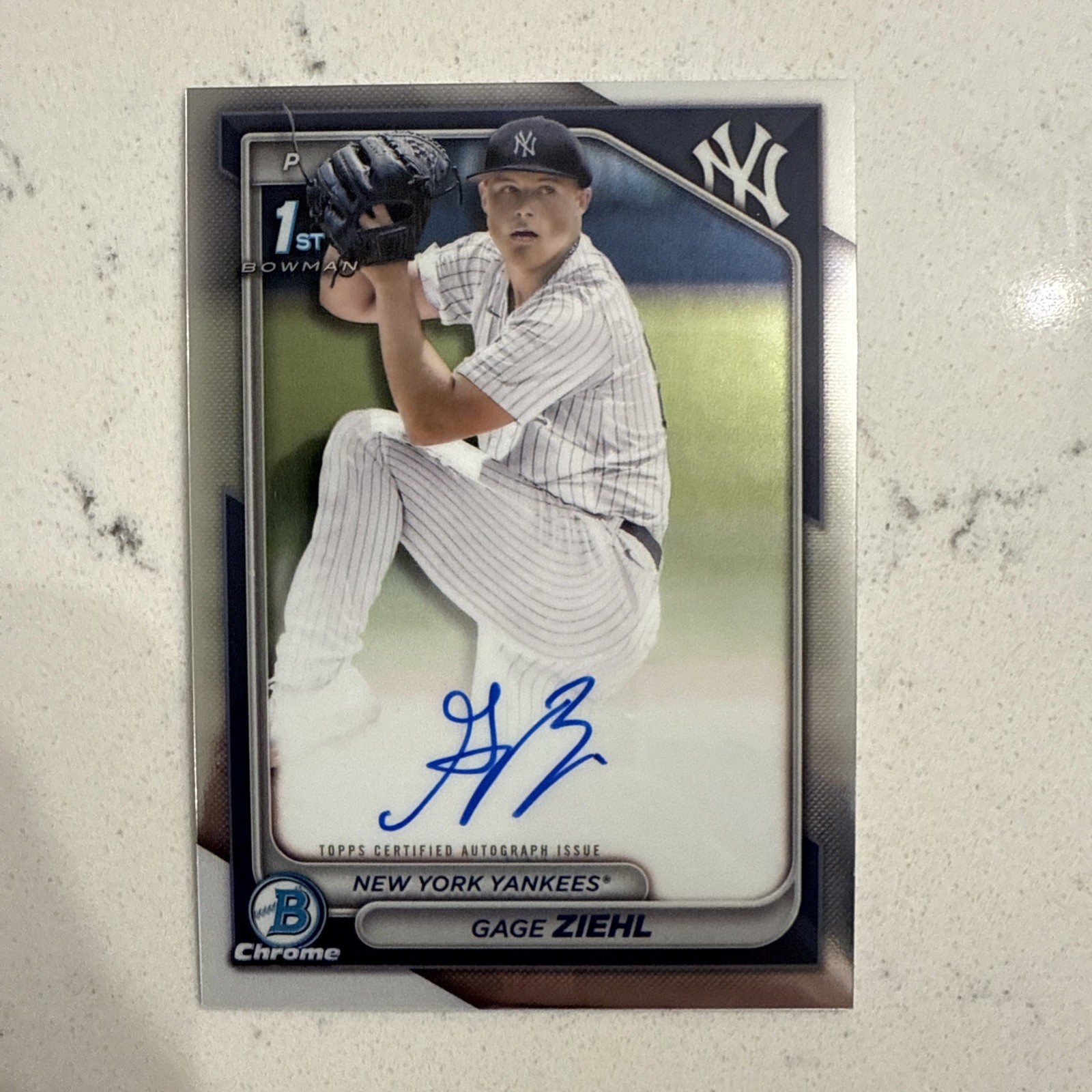 2024 Bowman Draft Gage Ziehl Chrome Auto 1st #CPA-GZ Yankees