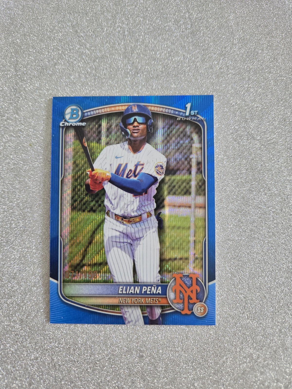 2025 Bowman Chrome Elian Pena Blue Wave Refractor /150 BCP-155