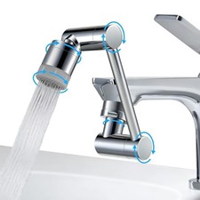 TIDYENDURE 1080  Rotating Faucet Extender, Swivel Faucets Aerator Silver