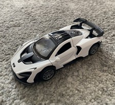McLaren Senna Pullback 1:32 Scale White Model Toy Car - Action - Untested