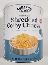 Freeze Dried Shredded Colby Can, Emergency Food Supply,  1Lb 140z 06/09/55
