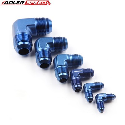 US SHIP 2PCS -3AN 4AN 6AN 8AN 10AN Male to Male Flare 90 Degree Fitting Adapter 