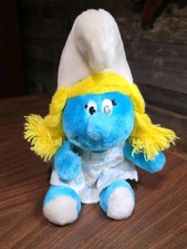 Vintage 1981 Smurfette Smurf Peyo Wallace Berrie Co. Stuffed Plush Toy 10"