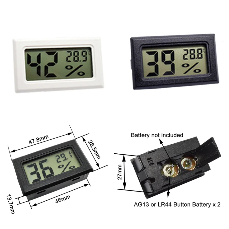 Digital LCD Indoor Temperature Thermometer Humidity Meter Fahrenheit Hygrometer - Image 2 of 4