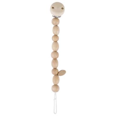 HEIMESS nature Schnullerkette aus Holzperlen natur Made in Germany