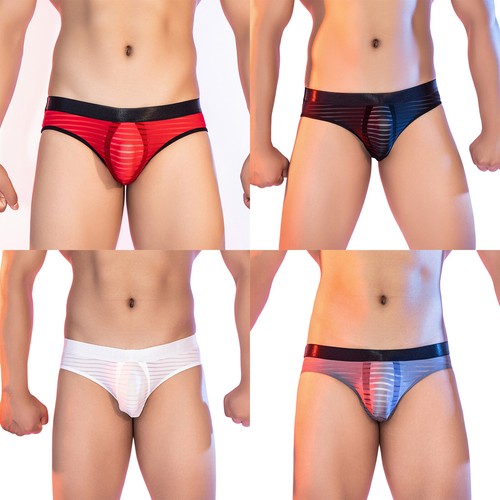 Biancheria intima uomo sexy mutande clubwear slip pigiama notte elasticizzato festa - Foto 6 di 57