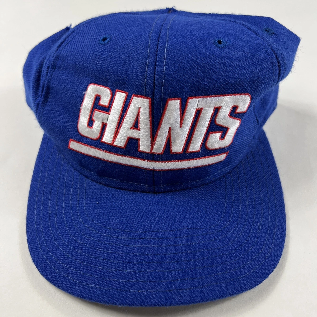 VTG 90 s Starter Hat NY New York Giants Script 100 Wool SnapBack