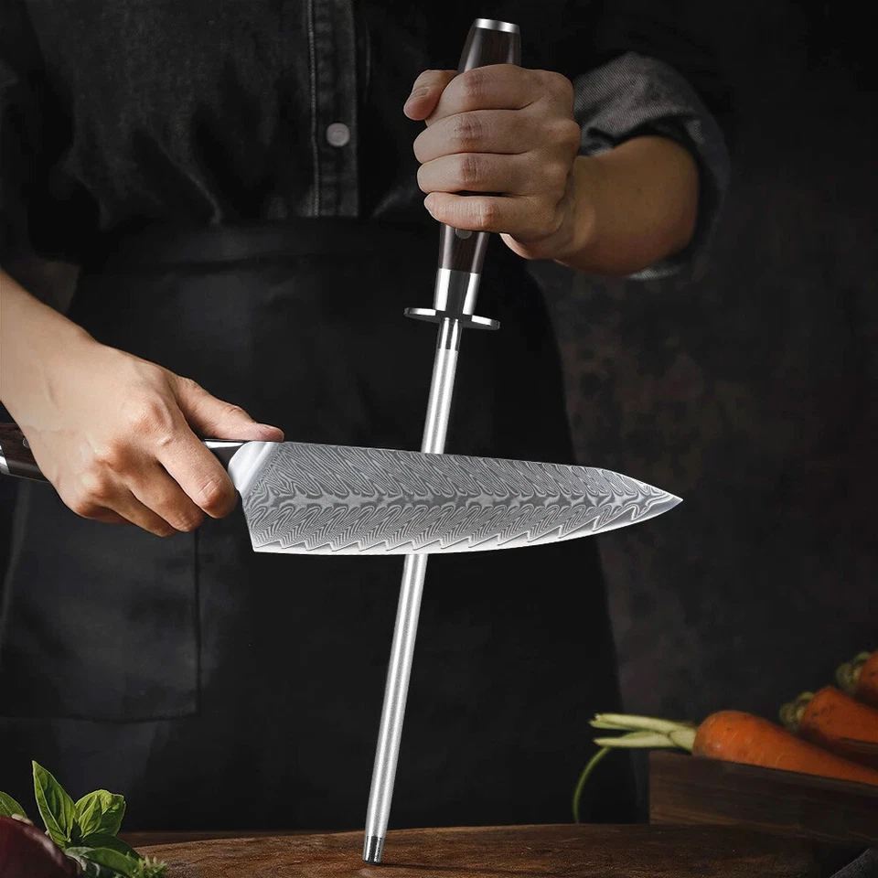 TURWHO 9inch Diamond Sharpener Rod Chef Kitchen Knife Sharpening Stick Bar - Image 3 of 4