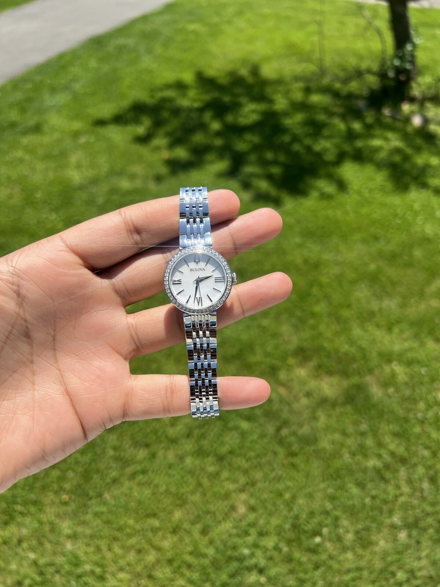 Bulova Women\'s Silver Watch with Crystal Accents, NWT Bulova Women\ main image 4
