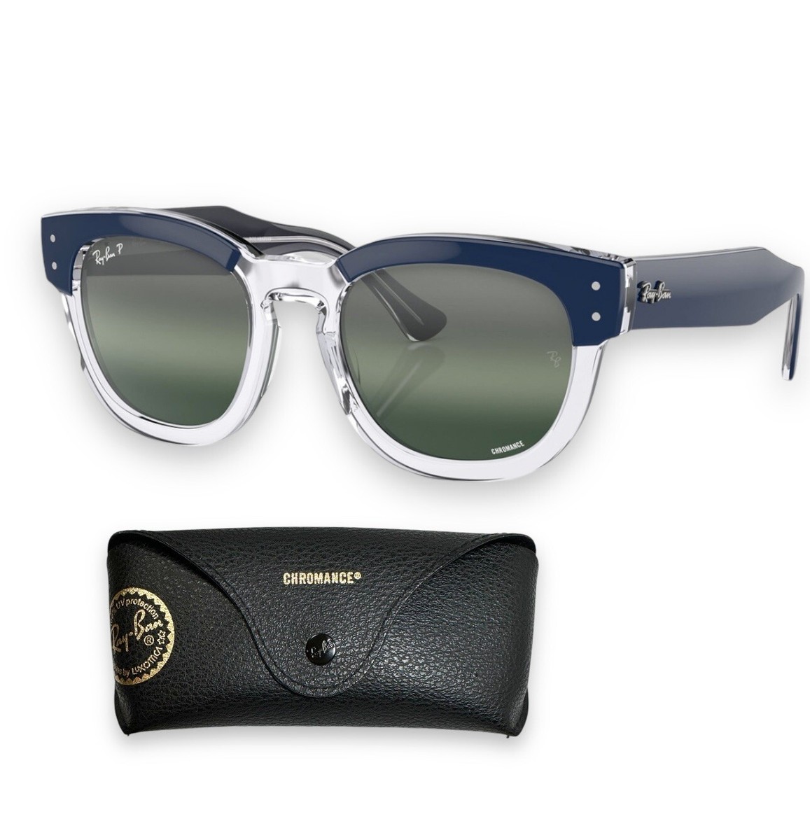 Ray Ban RB0298S 1341/G6 Mega Hawkeye Chromance Clear Blue Grad