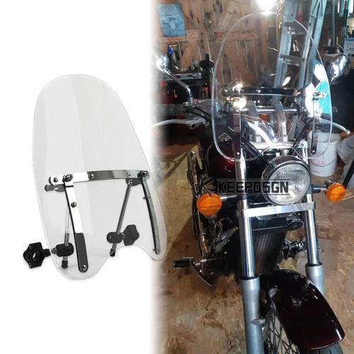Universal Motorbike Wind Screen Deflector Windscreen Motorcycle Front Windshield - Picture 1 of 14