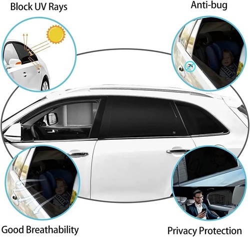 Sonnenschutz Auto Baby/Kinder Doppelseitiges (2 Stück), Universal Sonnenblende A - Bild 4 von 7