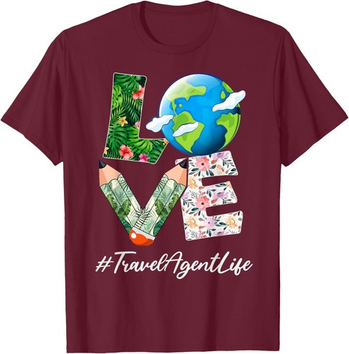 Travel Agent Love World Earth Day Save the Planet T-Shirt Hoodie - Picture 18 of 18