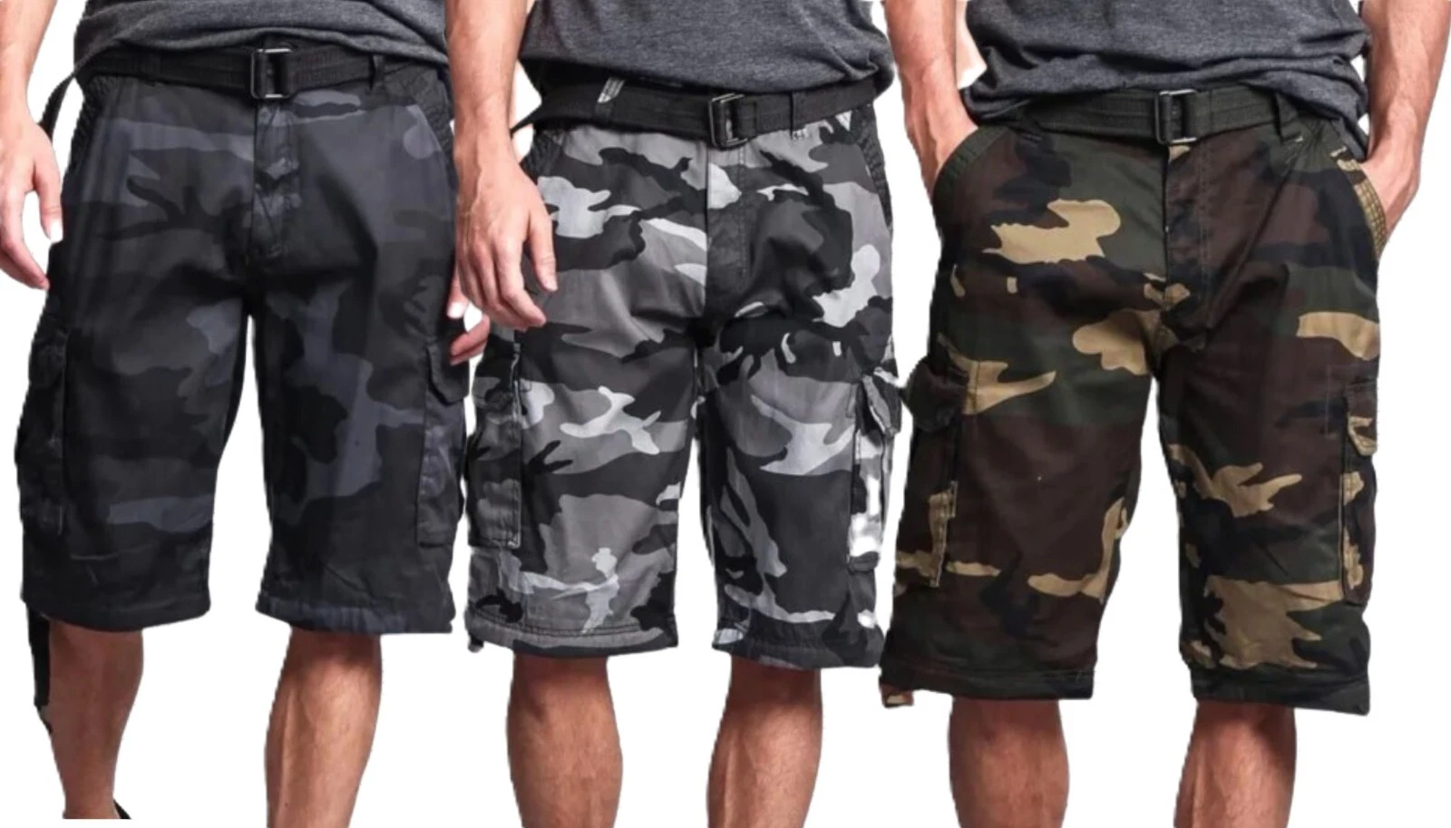 Renegade Men’s 13″ Inseam Camouflage Twill Belted Cargo Shorts
Opens in a new window or tab