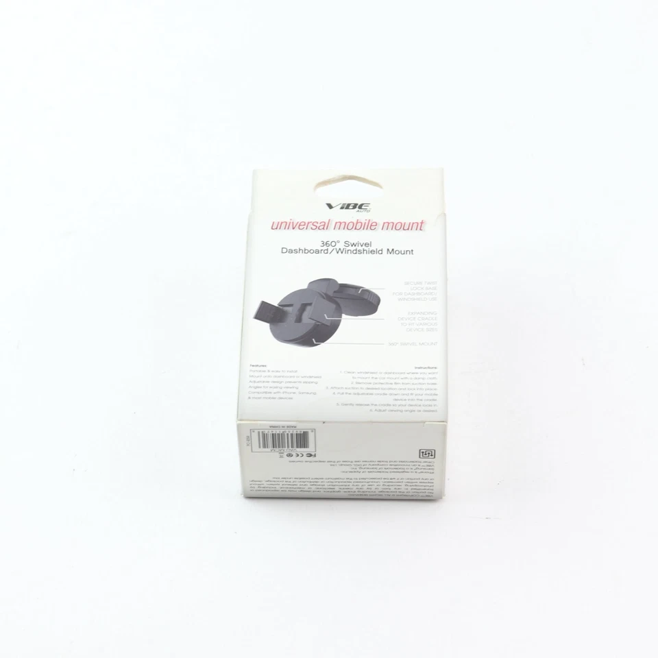 Universal Mobile Car Mount Vibe 360 Swivel Dashboard Windshield Mount Black - Image 2 of 4