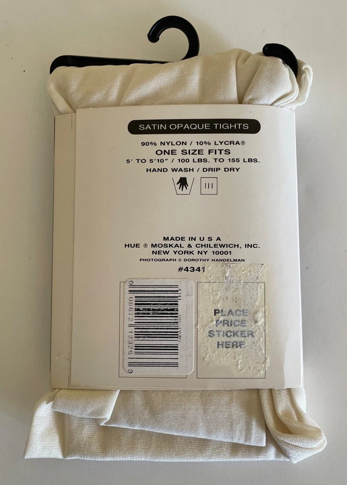 Medias opacas satinadas HUE talla única 100-155 lb #4341 marfil Foto 2 de 2