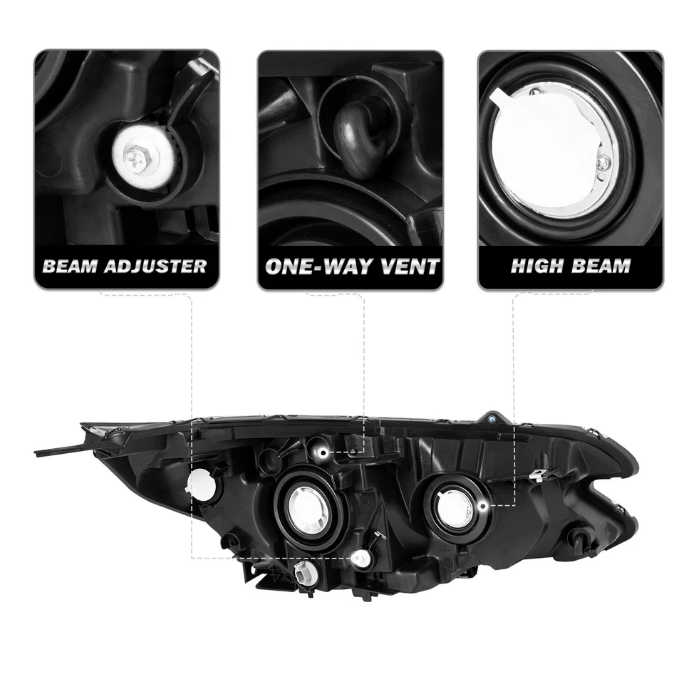 Conjunto de faros laterales del conductor izquierdo LED DRL para Honda CR-V CRV 2015-2016 4 puertas Foto 4 de 4