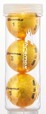 Chromax M5 Metallic High Visibility Gold Golf Balls, Tube of 3, NEW