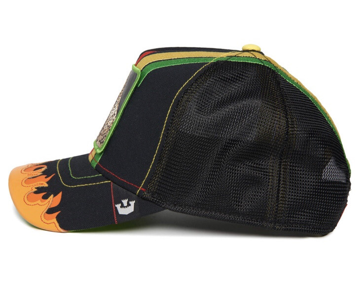 Goorin Bros DANGEROUSLY CHEESY CHEETA SUPERCHARGED CAPSULE Trucker Hat Cheesy Cheetah Hat Goorin Bros The Farm Trucker Supercharged  main image 3